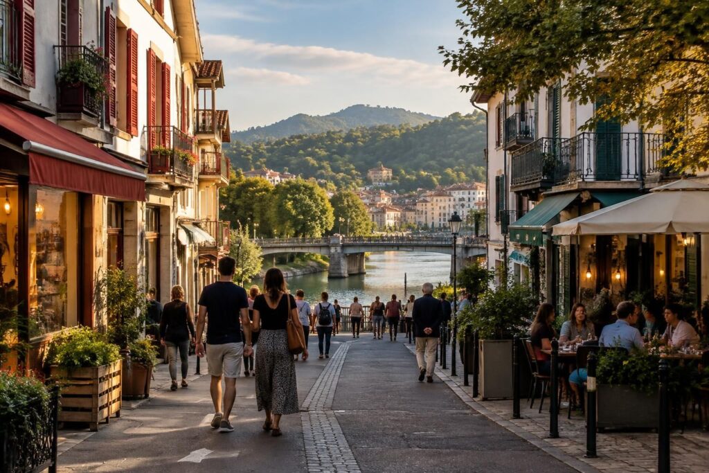découvrez béhobie, quartier frontalier unique du pays basque : ses lieux incontournables, son histoire et ses découvertes entre france et espagne.